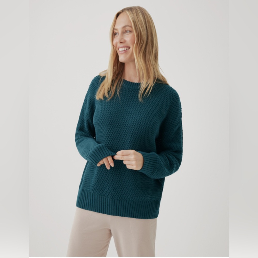 Women's Celestial Honeycomb Knit Crew Sweater S